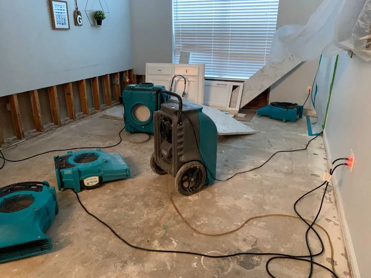 Dehumidifier in flood-cut room for Water Extraction & Removal in Lawrenceburg